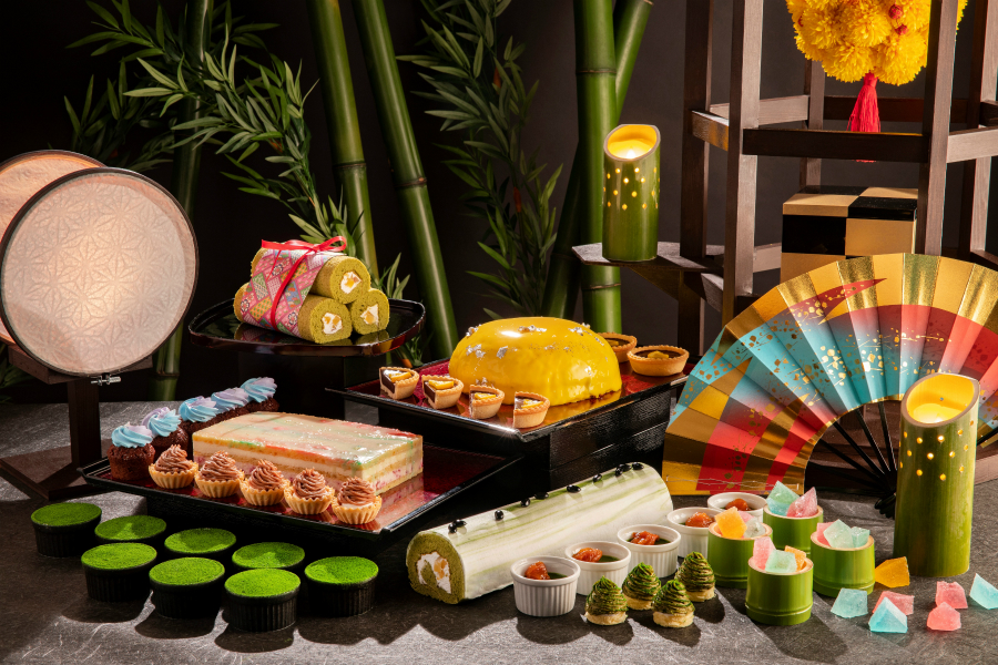 はらぺこニュース|かぐや姫がテーマ「抹茶&チョコレートデザートブッフェ~月夜に思ふ姫君~」ヒルトン小田原リゾート&スパで開催