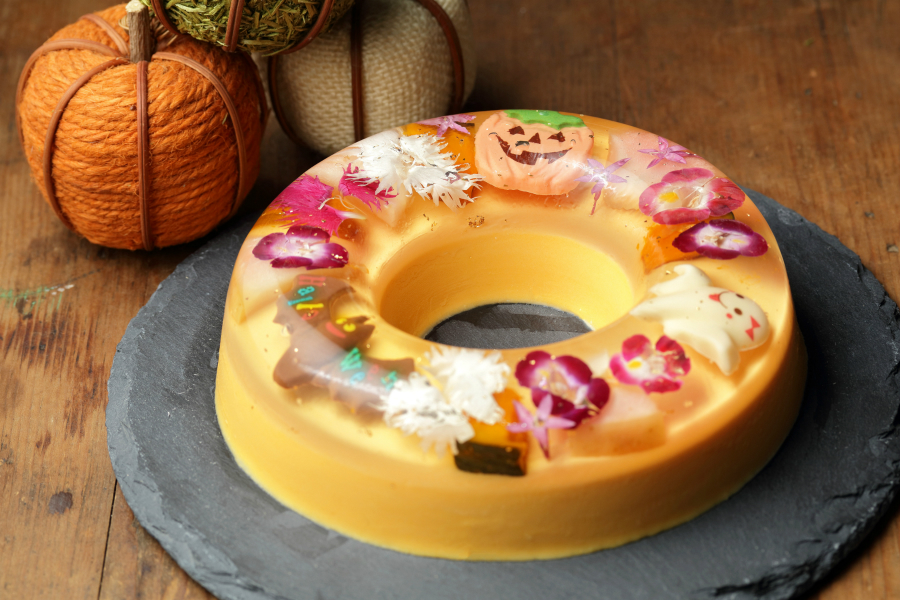 フラワーババロア専門店「花のババロアhavaro」の「ブーケ・ハロウィン」