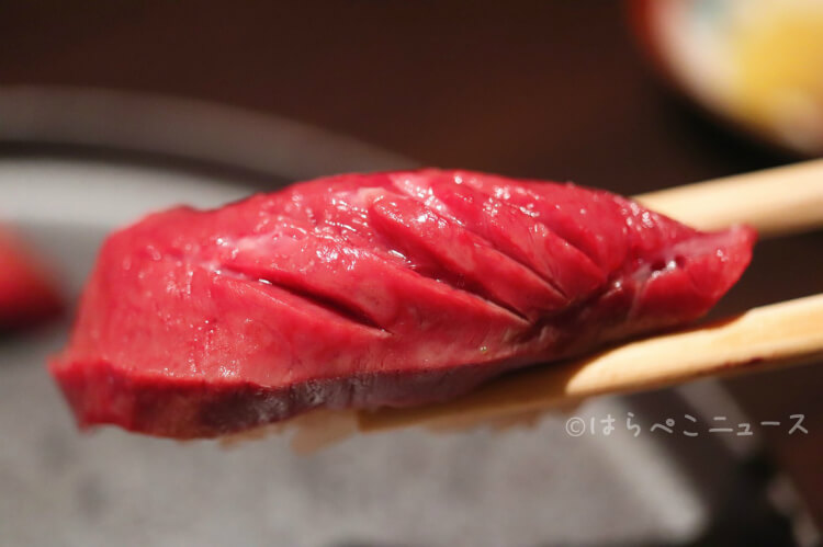 【実食レポ】「牛肉寿司きんたん」銀座のKINTAN新業態で『牛肉寿司30貫コース』飛騨牛たんに霜降り肉も！