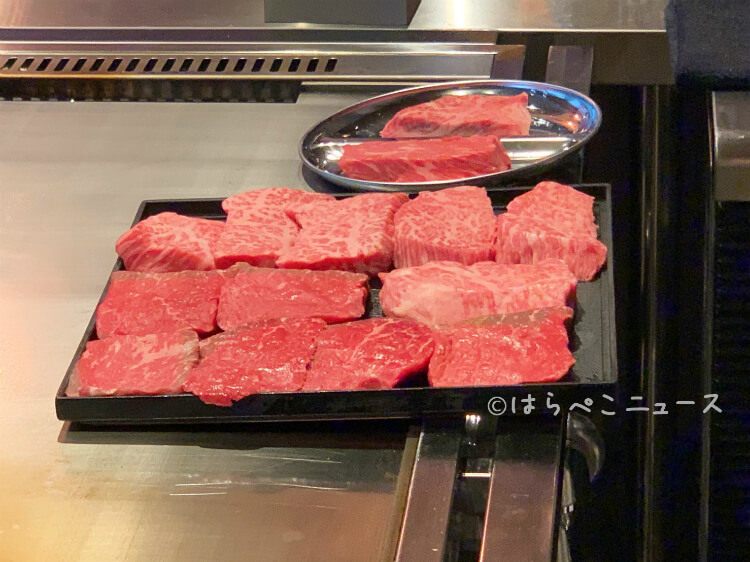【実食レポ】『銀座のステーキ 渋谷店』最高級A5ランク黒毛和牛を食べ放題！霜降り肉・赤身肉に飲み放題も！