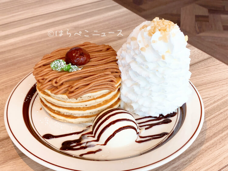 【実食レポ】『エッグスンシングスコーヒー グランエミオ所沢店』モンブランクリームパンケーキにマロンラテ！