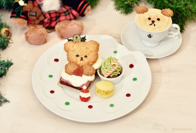 【Q-pot CAFE.】『メリー“クマ”スマス アフタヌーンティーセット』クマちゃんが可愛いクリスマスメニュー！