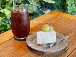【実食レポ】『カフェ サンズ ノム』で「極旬-裏旬-」バイオレットキング使用「巨峰のレアチーズケーキ」