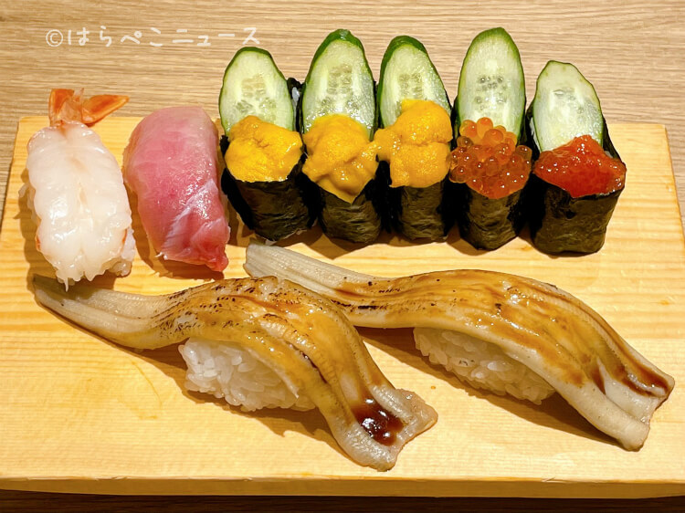 【実食レポ】『築地日本海 キュープラザ池袋店』で「にぎり寿司プレミアム食べ放題」大トロもアワビもウニも！