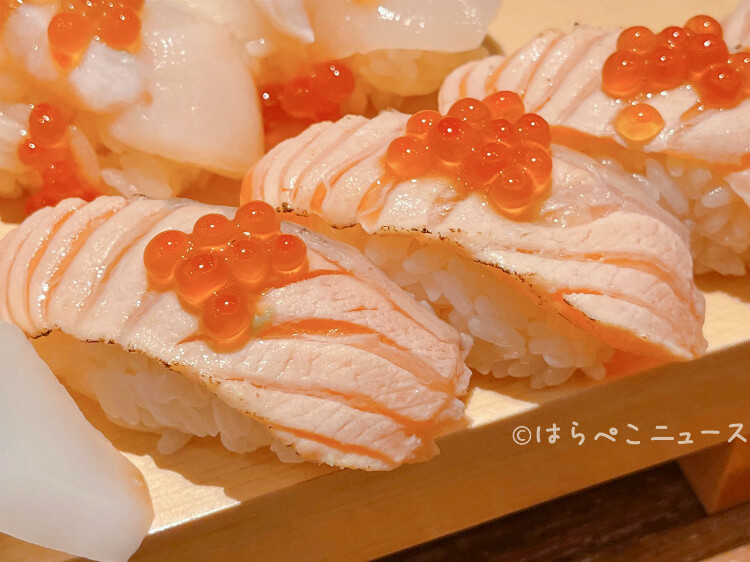 【実食レポ】『築地玉寿司 東急プラザ渋谷店』高級寿司食べ放題が時間無制限！かに身キャビアのせなど特上ネタも