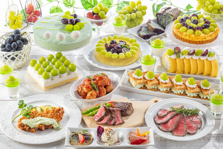 ぶどうアフタヌーンティー シャインマスカットビュッフェ21 パフェ 巨峰のafternoon Teaに食べ放題も はらぺこニュース