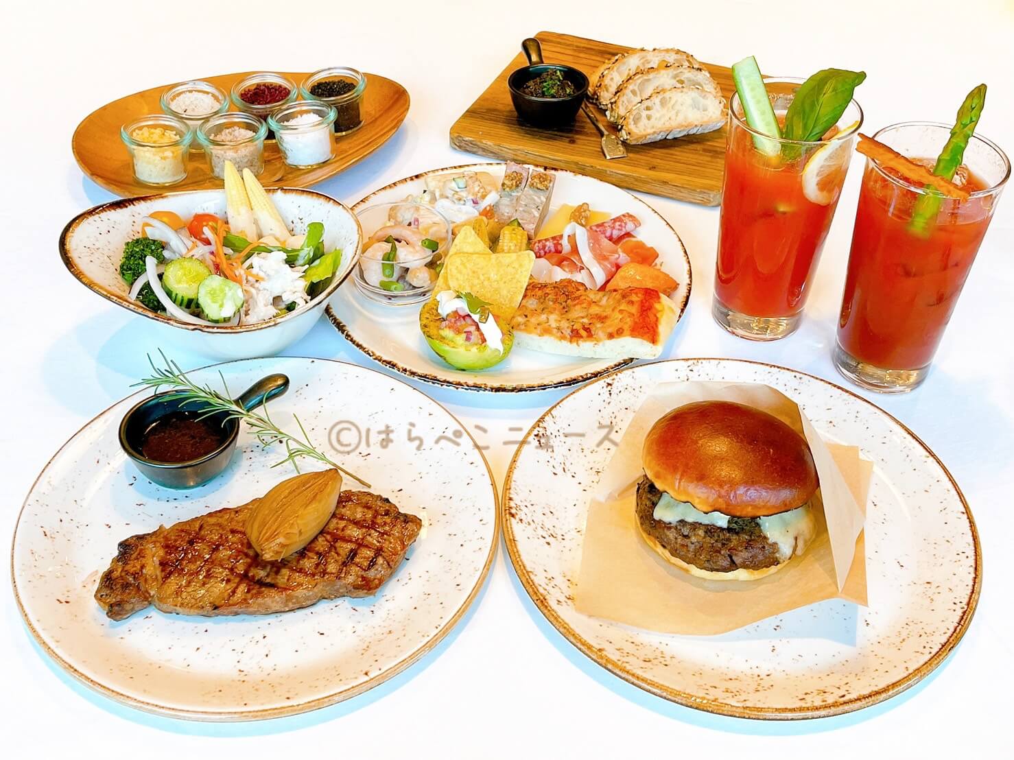 【実食レポ】ザ ステーキハウス「マンハッタンランチ」アペタイザーバー食べ放題！ANAでバーガーやチュロスも
