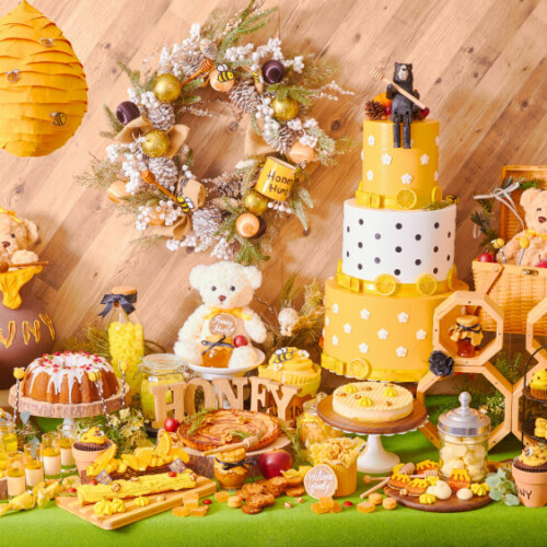 【はちみつスイーツ2022】ハニーアフタヌーンティーにはちみつビュッフェ！ロールケーキや蜂蜜プリンも！