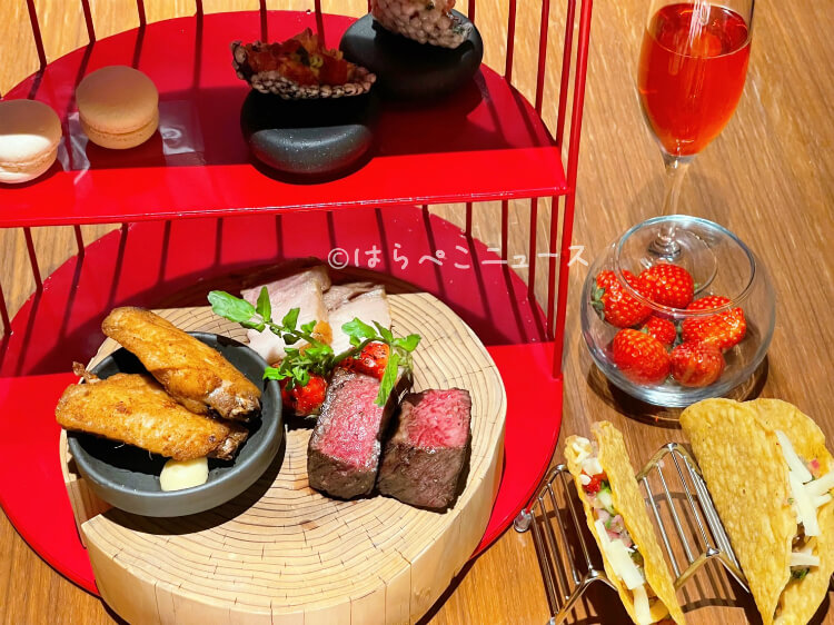 【実食レポ】ヒルトン東京「お肉アフタヌーンティー」メトロポリタングリルで牛・豚・鶏といちごスイーツを堪能