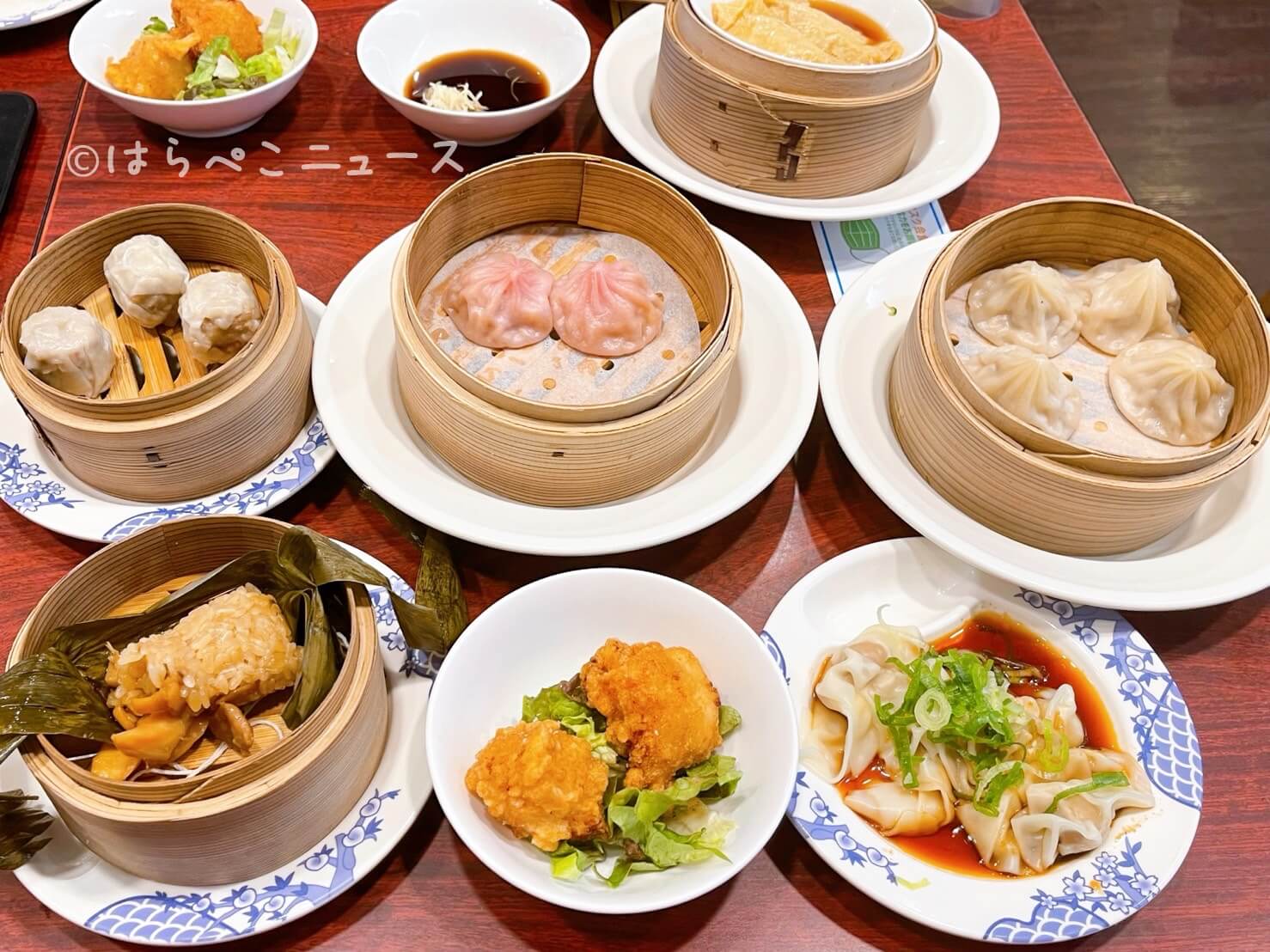 【実食レポ】バーミヤン「飲茶食べ放題」北京ダックや蟹入り小籠包など点心！台湾カステラやはちみつ揚げパンも