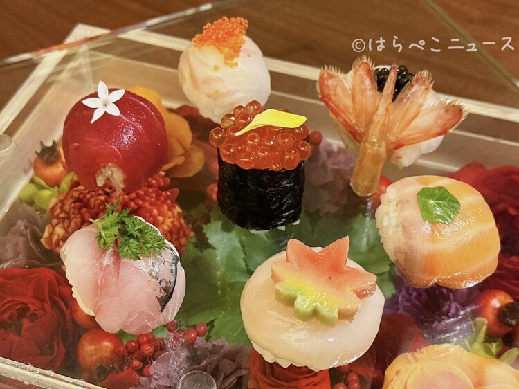 【実食レポ】ヒルトン東京「華てまり寿司アフタヌーン」日本料理「十二颯」にて寿司ランチ！マロンパフェも