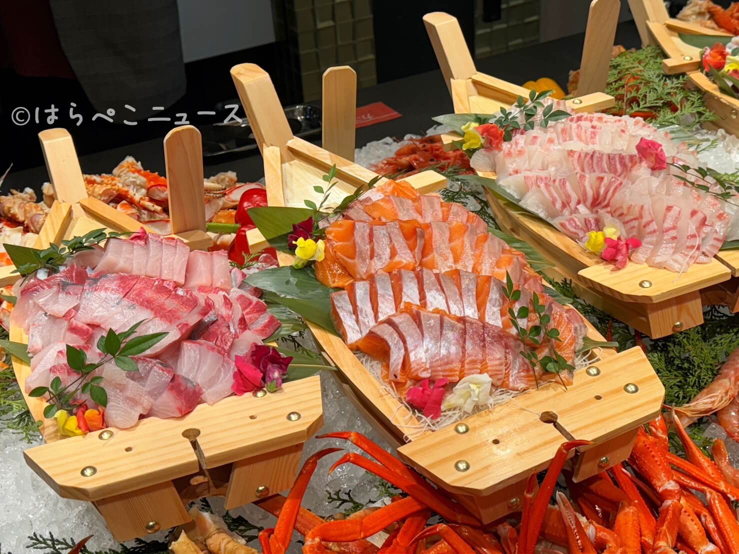 【実食レポ】海鮮ブッフェダイニング銀座八芳でカニ食べ放題！江戸前寿司・焼肉・中華など高級食材のメニュー