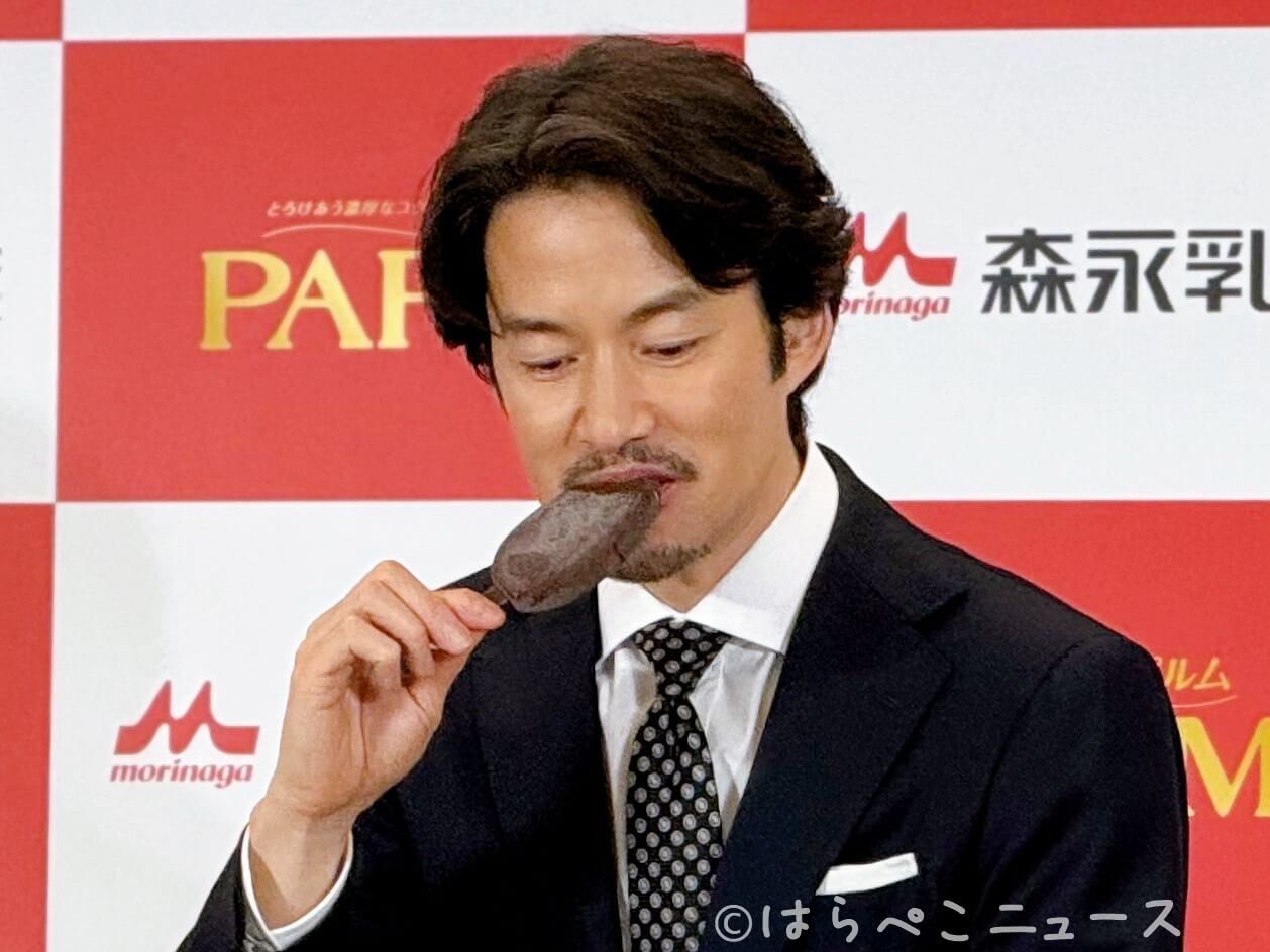 【取材レポ】新「PARM（パルム）チョコレート」竹野内豊さんが実食！バニラアイスがリニューアル！