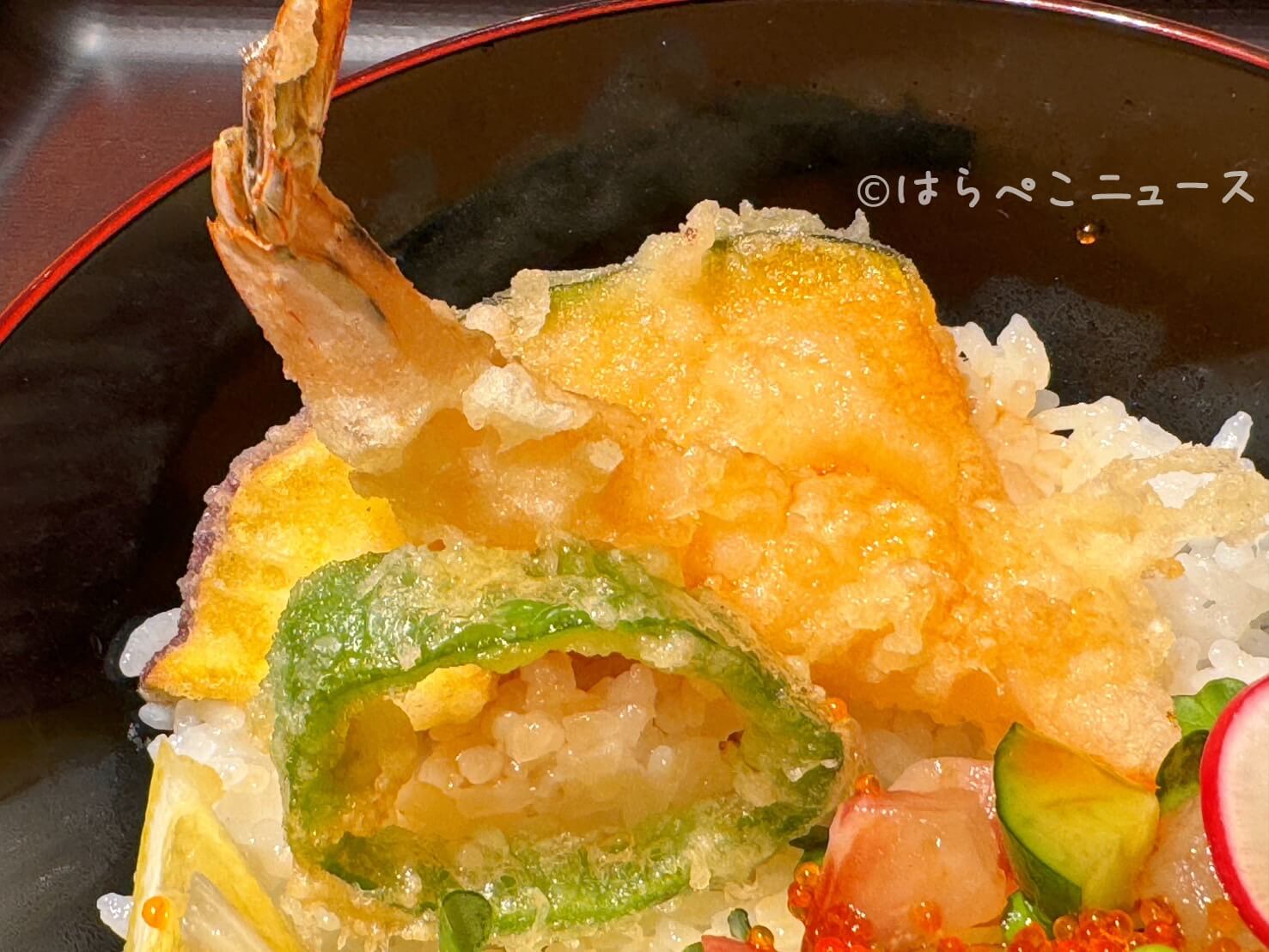 【実食レポ】「天麩良&刺身 天刺」横浜モアーズで天刺丼！天丼×海鮮丼のどんぶりをおいしいカウンターで！